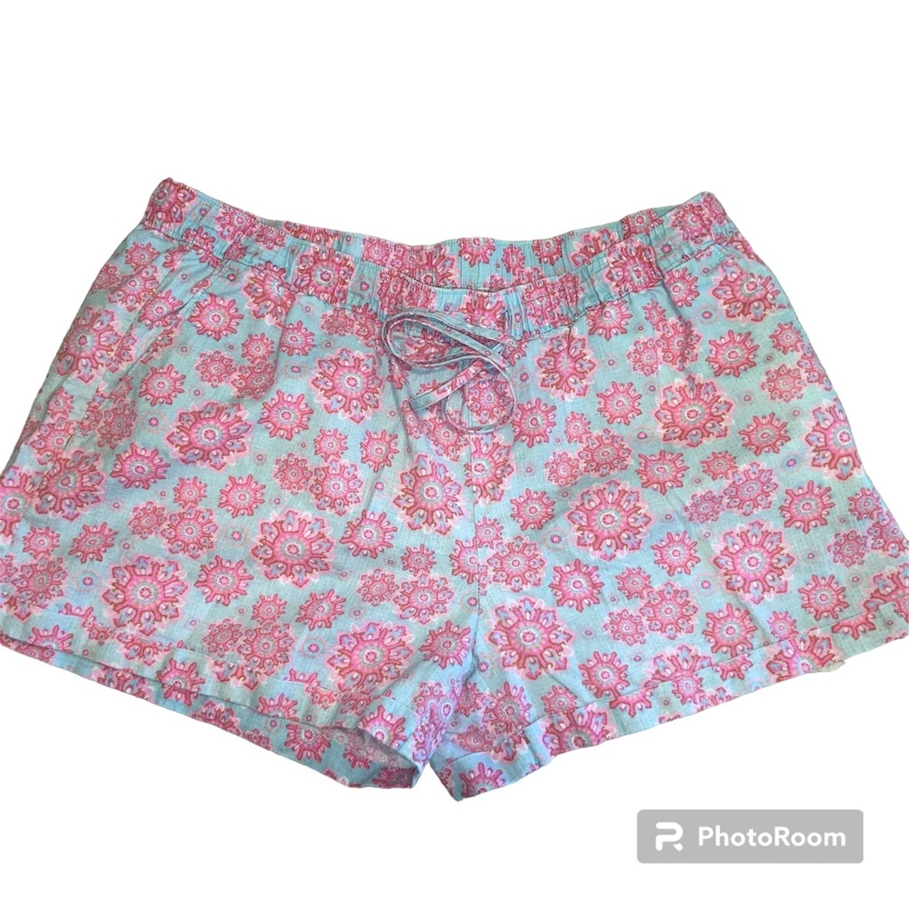 Vineyard Vines Cotton Linen Elastic Waist Shorts w/ Pockets